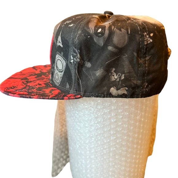 Bioworld Deadpool Snapback Hat Red Adjustable Flat Brim One Size Men's Cap - Picture 4 of 8